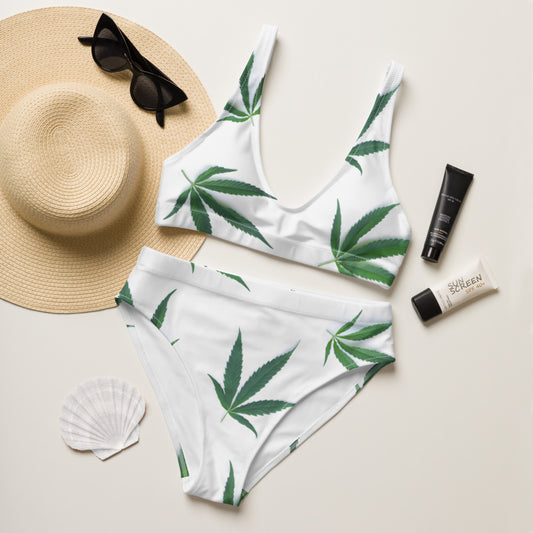 White Indica Collection Recycled high-waisted bikini