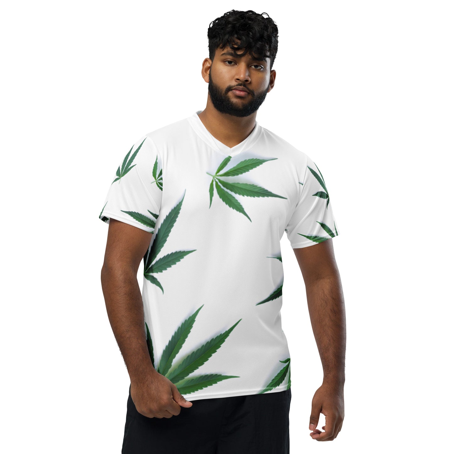 White Indica Collection Recycled unisex sports jersey