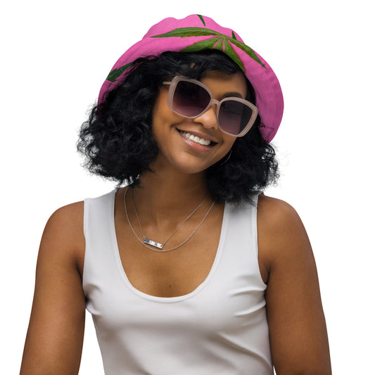 Pink Sativa Collection Reversible bucket hat