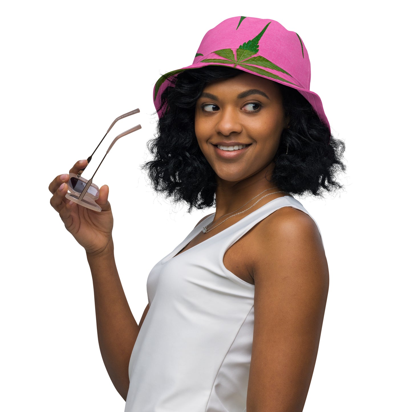 Pink Sativa Collection Reversible bucket hat