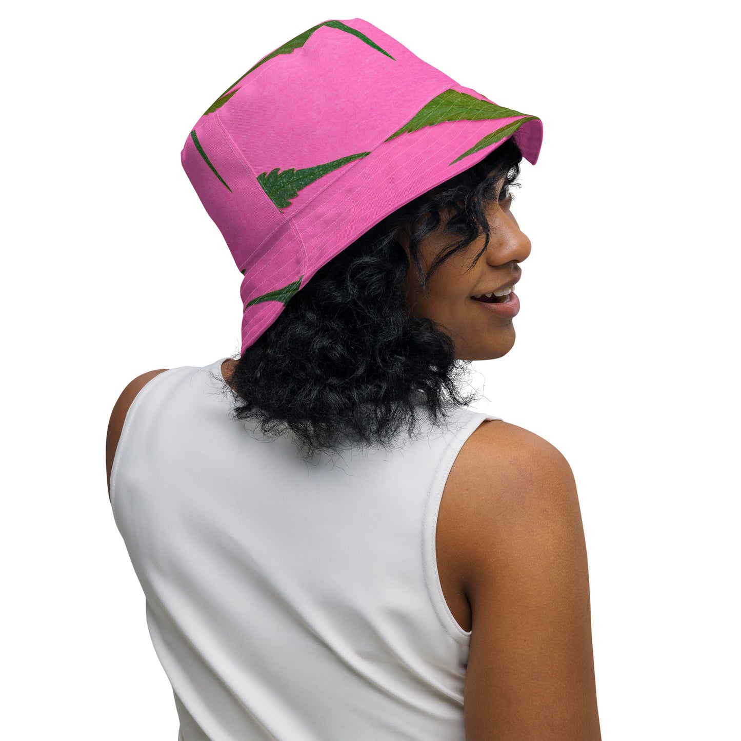 Pink Sativa Collection Reversible bucket hat