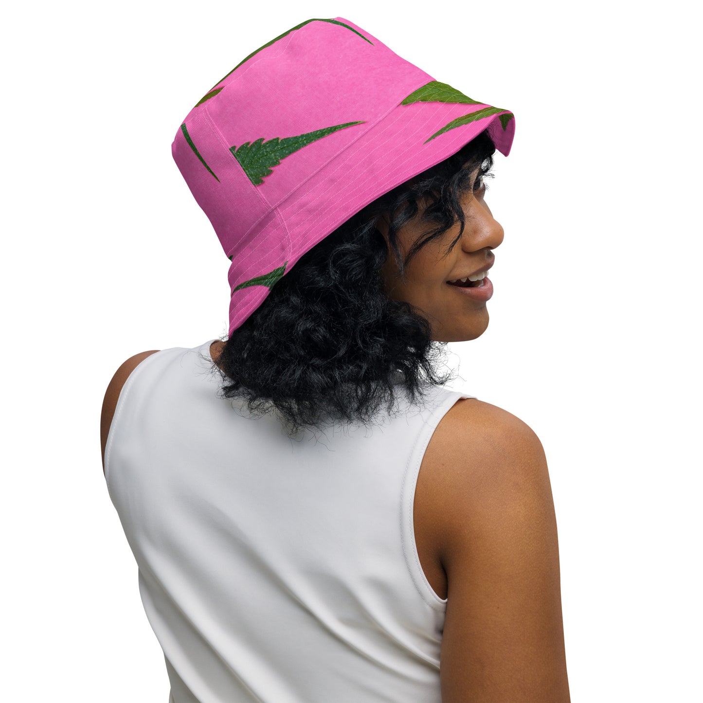 Pink Sativa Collection Reversible bucket hat