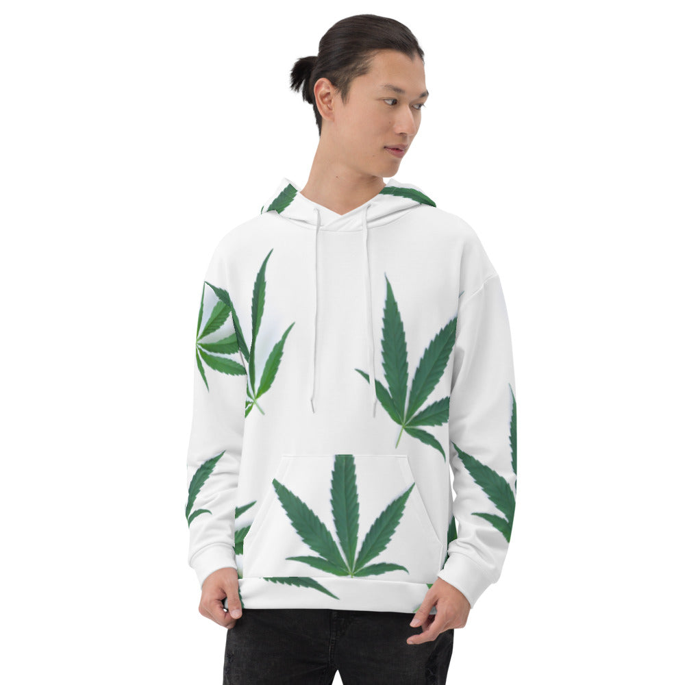 White Indica Collection Unisex Hoodie