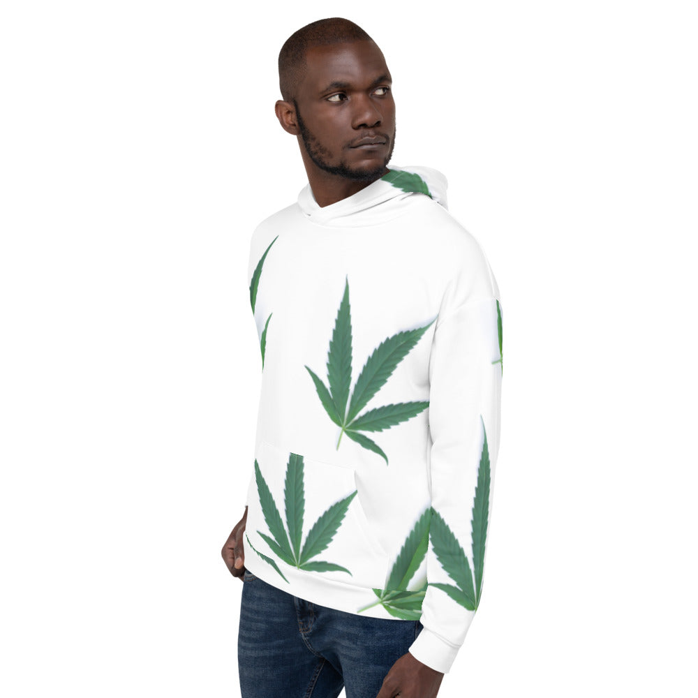 White Indica Collection Unisex Hoodie