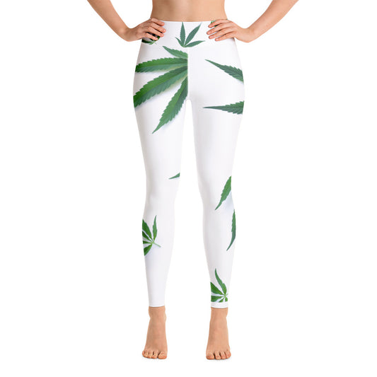 White Indica Collection Yoga Leggings