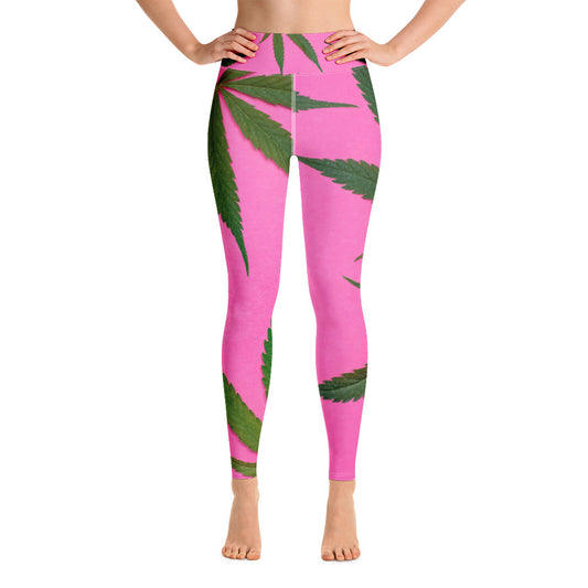 Pink Sativa Collection Yoga Leggings