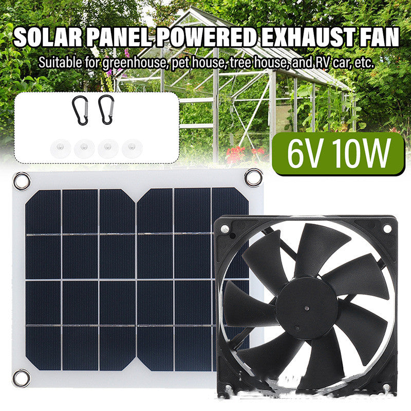 10W Solar Panel Greenhouse Mini Fan