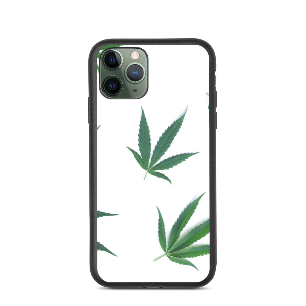 White Indica Collection Biodegradable phone case