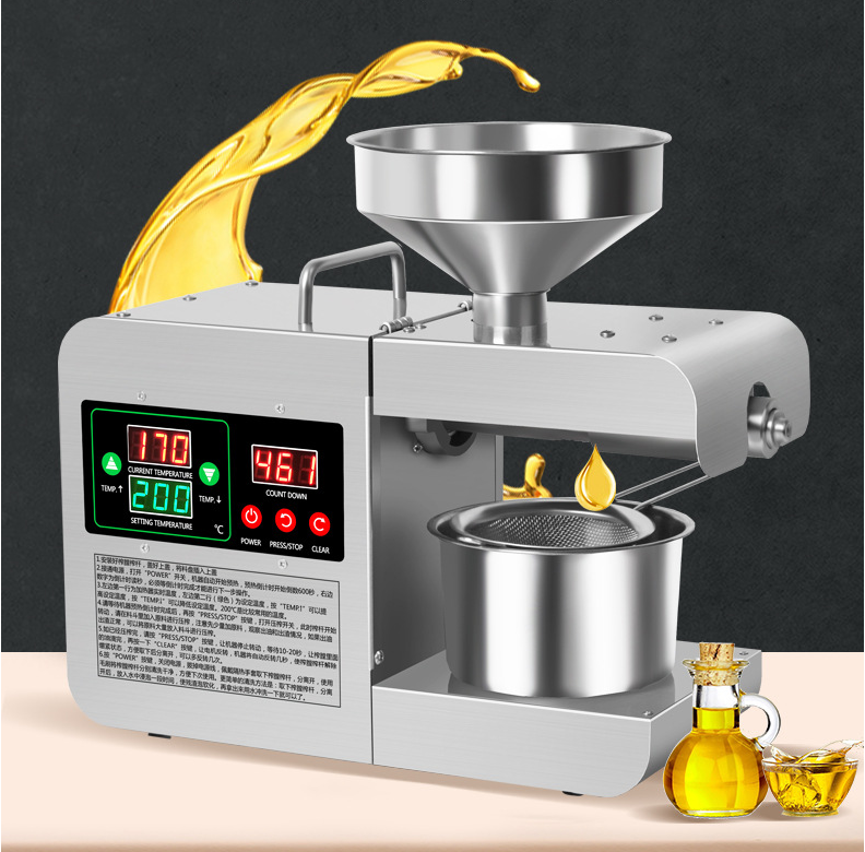 Cannabis Oil Press Stainless Steel Hot Cold Oil Extraction Machine