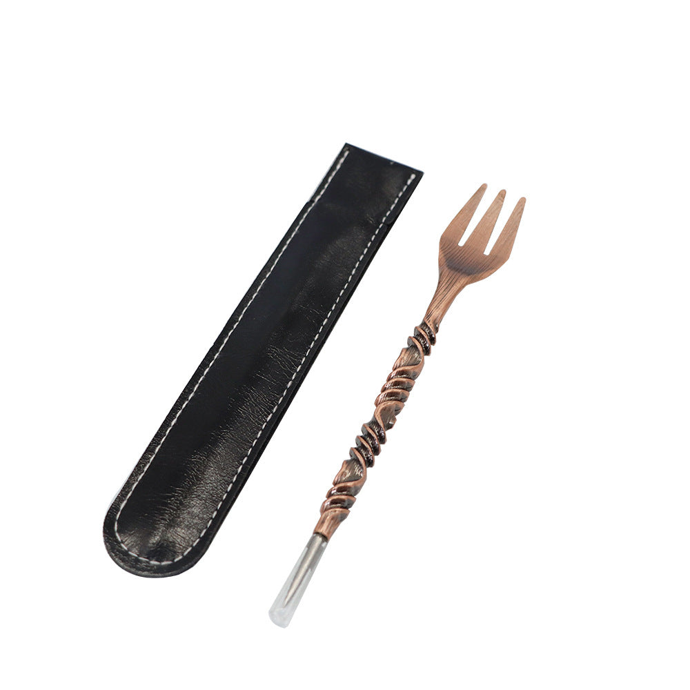 Metal Hookah Cream Fork Plus Teasing Needle