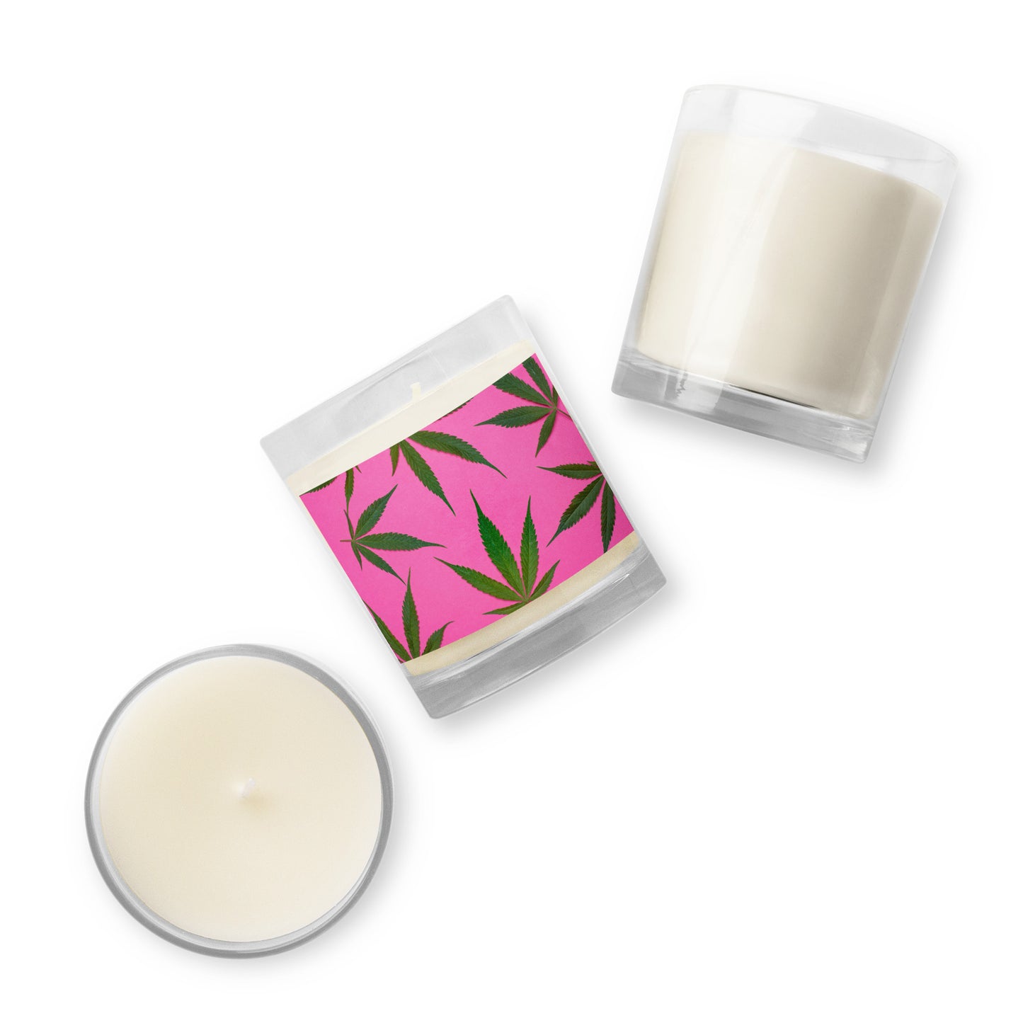 Pink Sativa Collection Glass Jar Soy Wax Candle