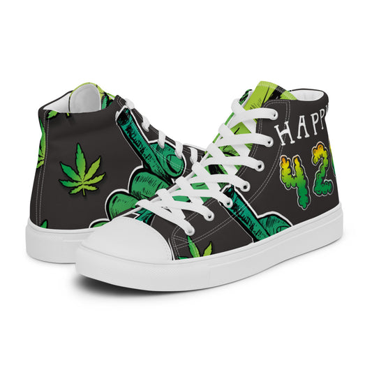 420 Collection Men’s high top canvas sneakers