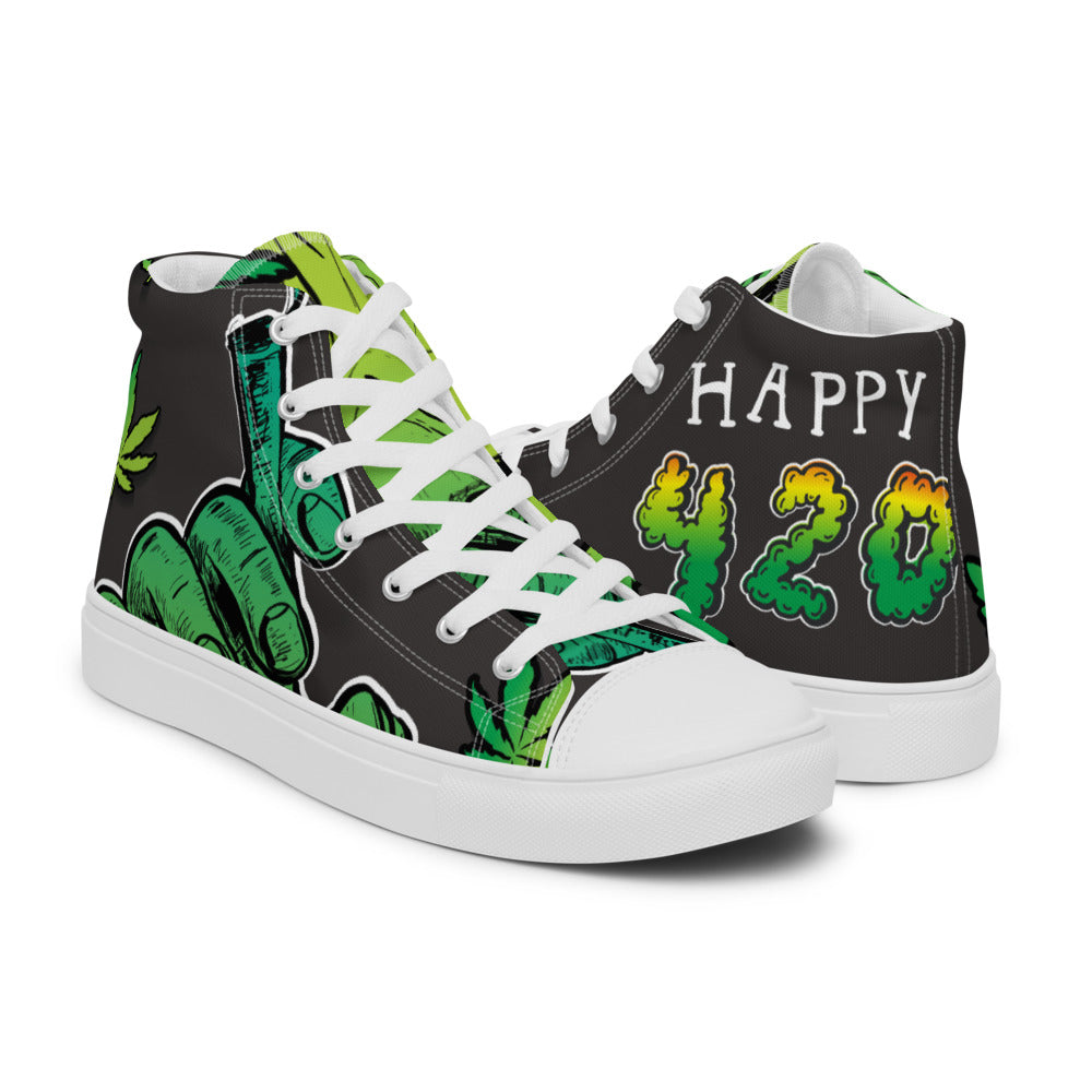 420 Collection Men’s high top canvas sneakers