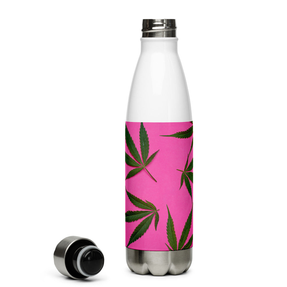 Pink Sativa Collection Stainless Steel Water Bottle