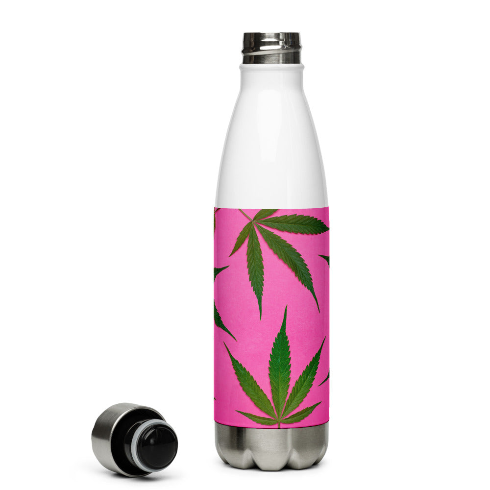 Pink Sativa Collection Stainless Steel Water Bottle