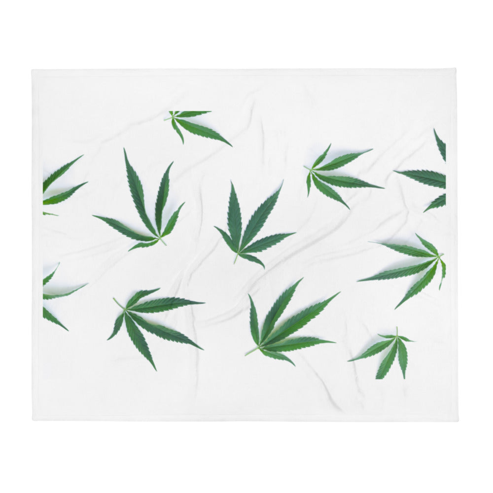 White Indica Collection Throw Blanket