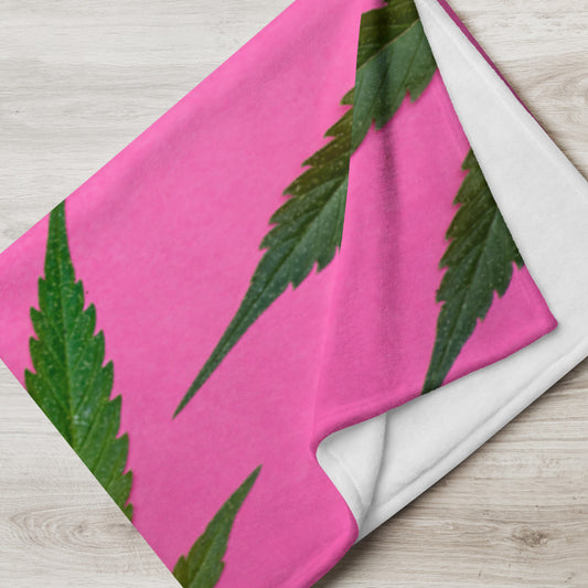 Pink Sativa Collection Throw Blanket