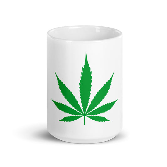 Leaf Collection White glossy mug