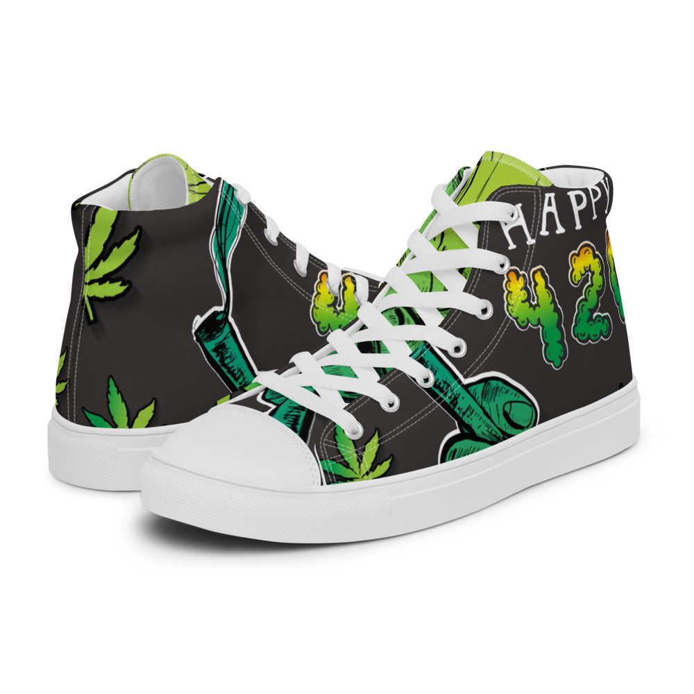 420 Collection Women’s high top canvas sneakers